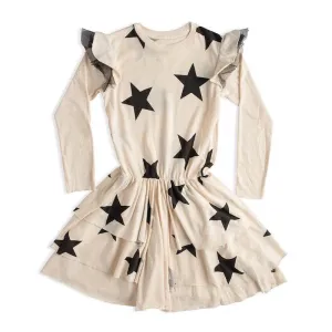 NUNUNU Star Multi Layered Dress White