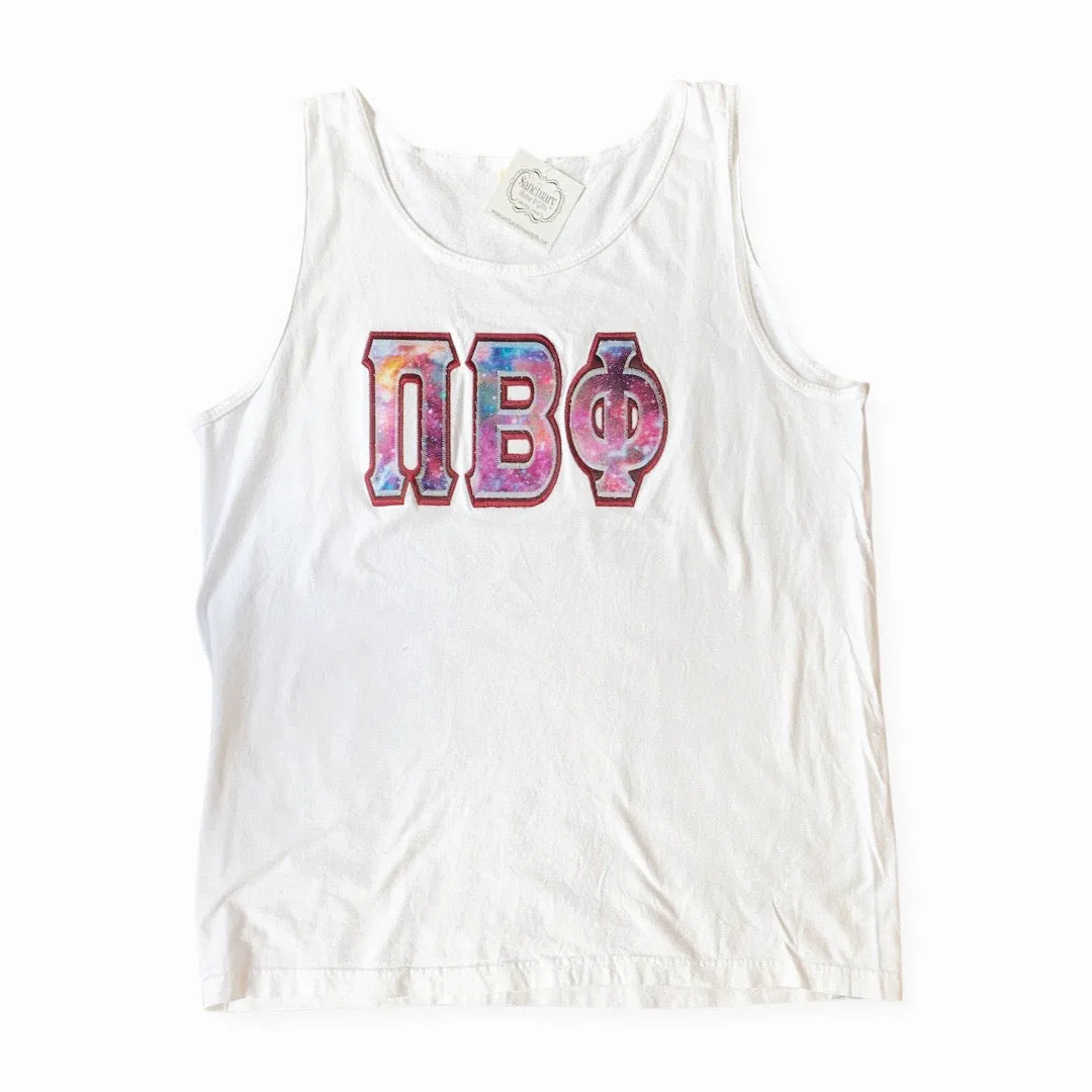 PI BETA PHI DOUBLE APPLIQUE TANK
