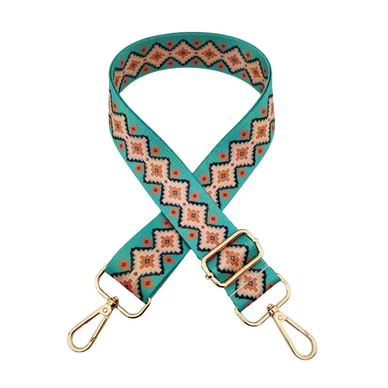 Polyester Geometric Bag Strap