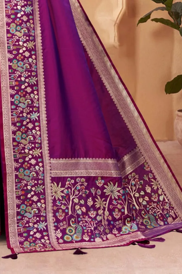 Premium Lilac Soft Silk Saree