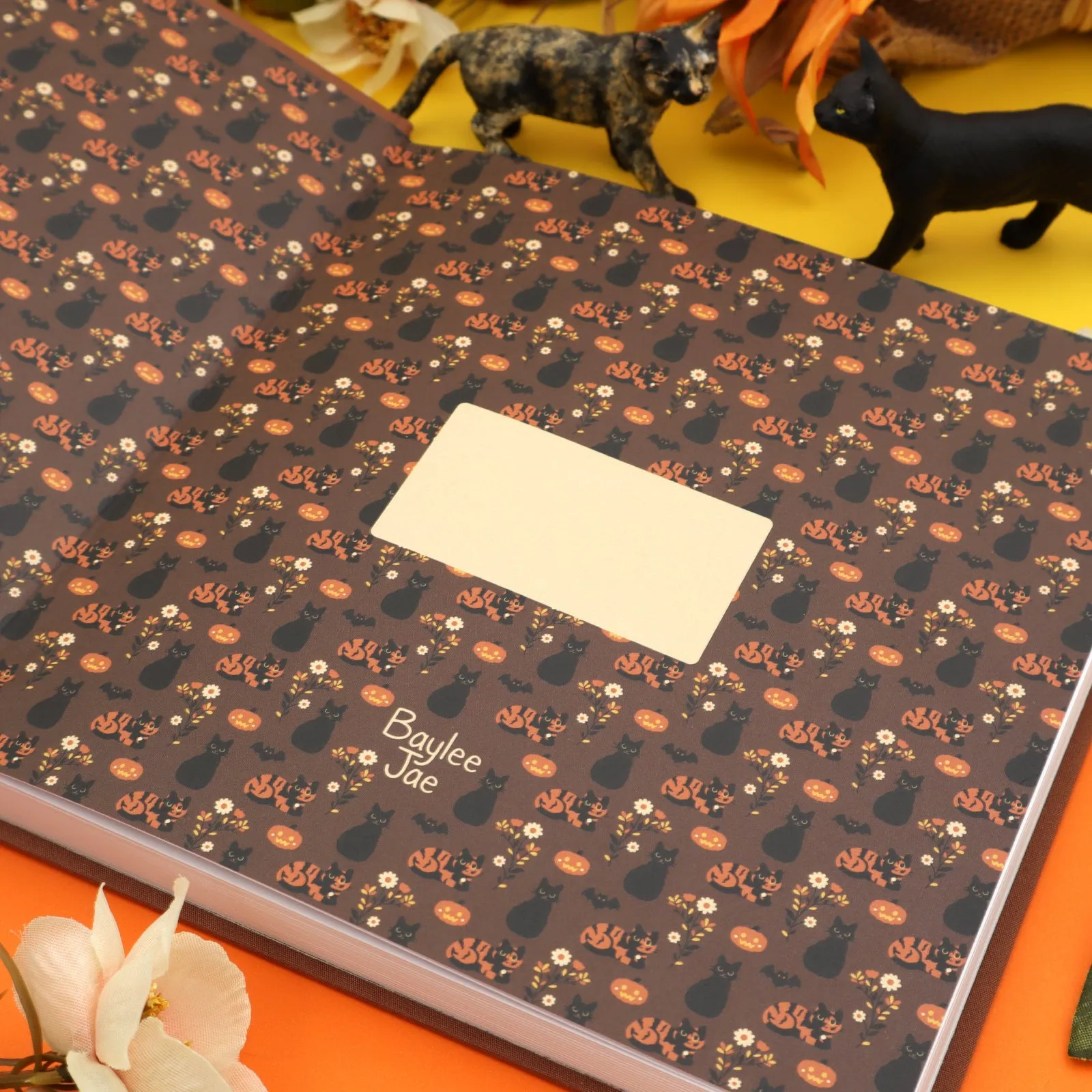 "Halloween Cats" Embroidered Sketchbook