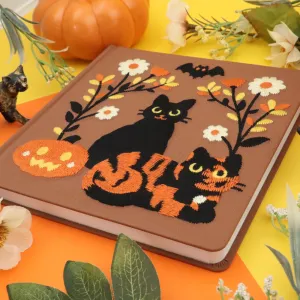 "Halloween Cats" Embroidered Sketchbook