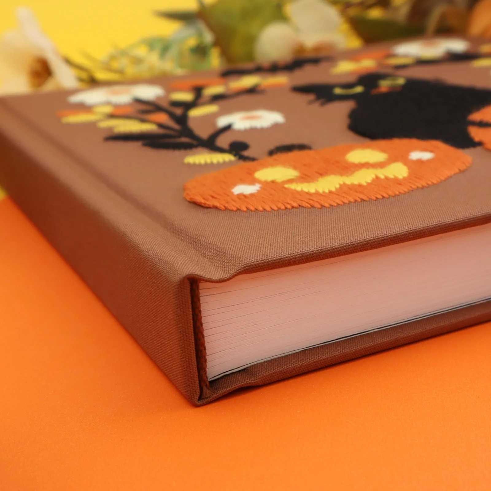 "Halloween Cats" Embroidered Sketchbook