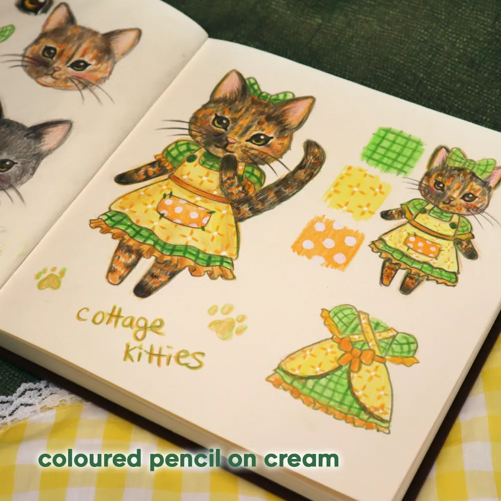 "Halloween Cats" Embroidered Sketchbook