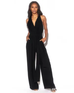 Rayon Halter Neck Disco Jumpsuit