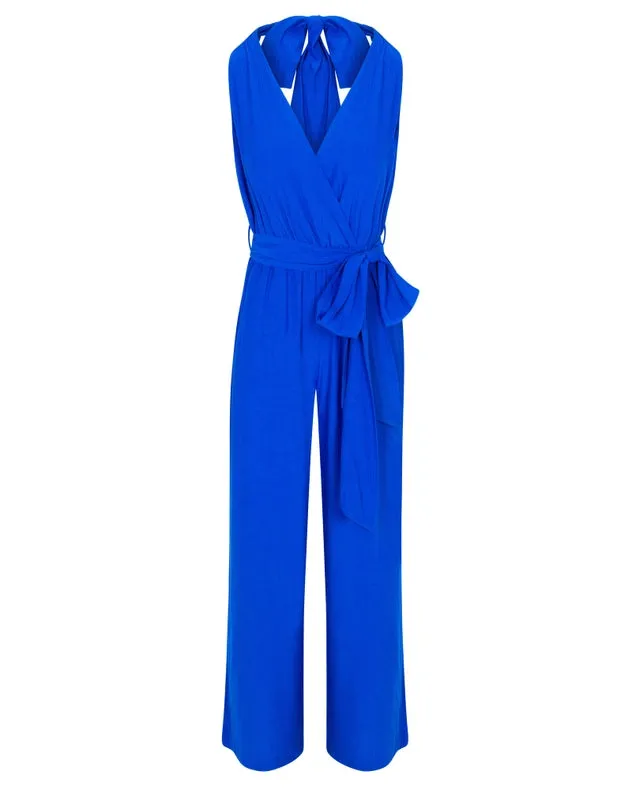 Rayon Halter Neck Disco Jumpsuit
