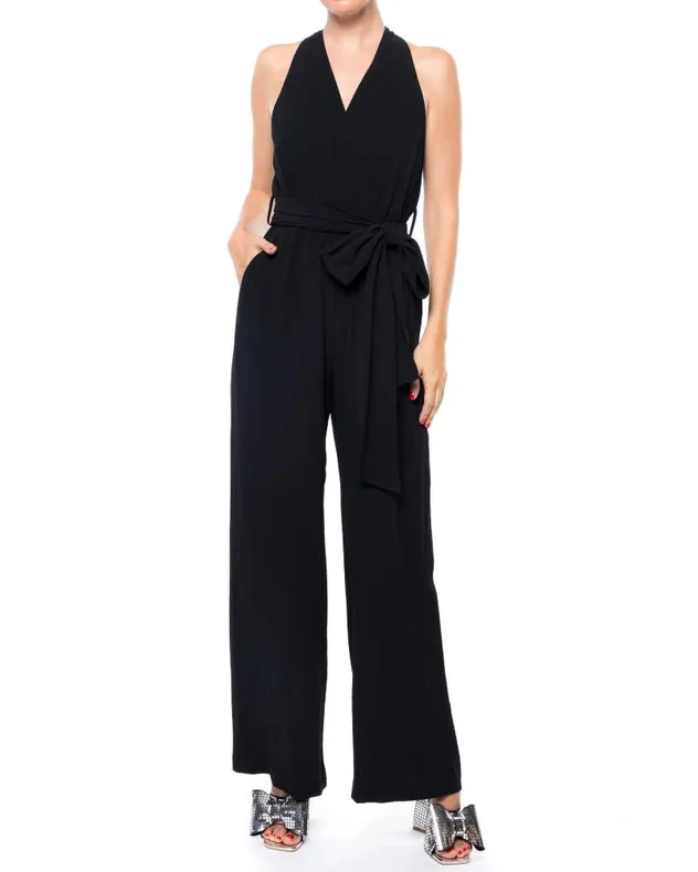 Rayon Halter Neck Disco Jumpsuit