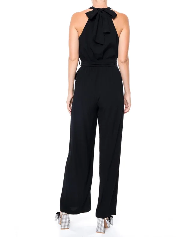 Rayon Halter Neck Disco Jumpsuit