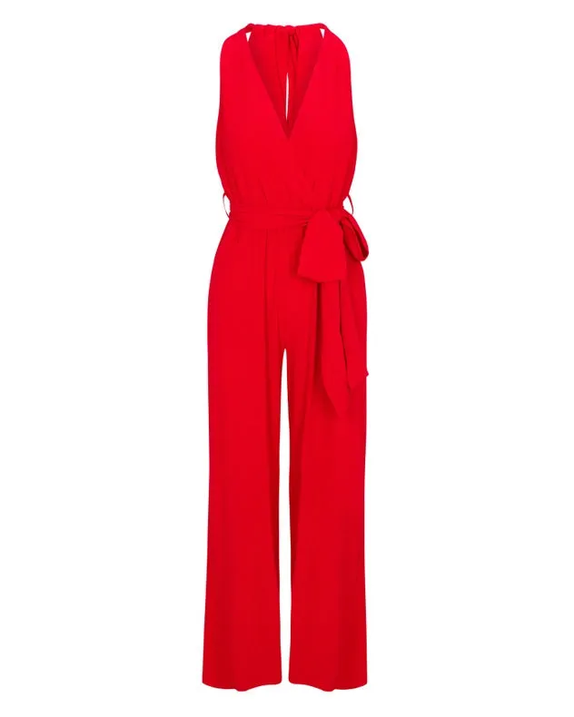 Rayon Halter Neck Disco Jumpsuit