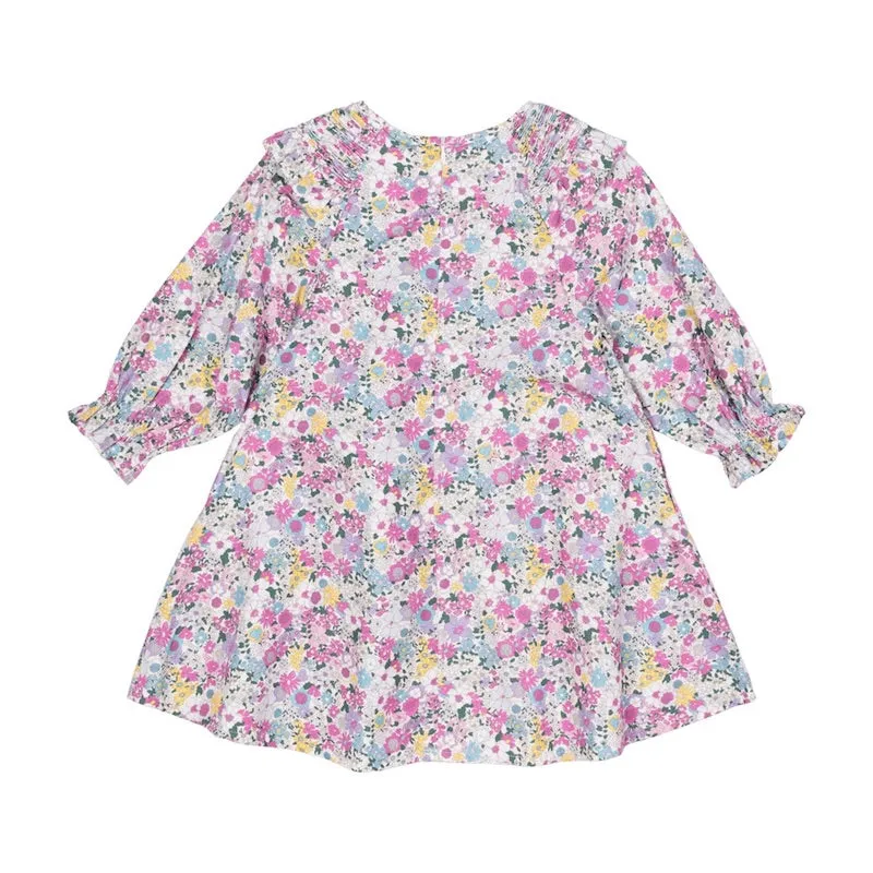 Rock Your Kid Pink Floral Shirred Dress