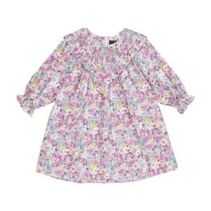 Rock Your Kid Pink Floral Shirred Dress