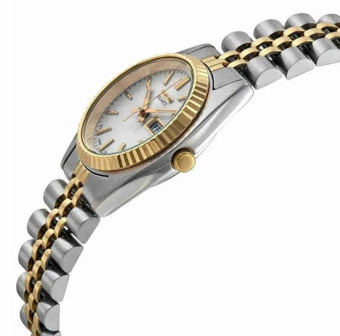 SEIKO Ladies White Dial Stainless Steel Watch SWZ054