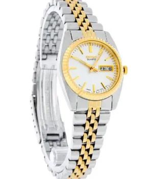 SEIKO Ladies White Dial Stainless Steel Watch SWZ054
