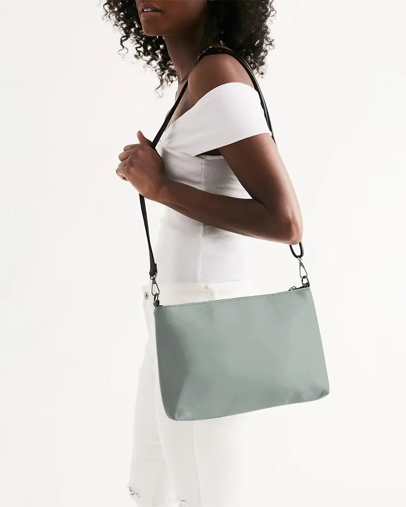 Shaded Pale Green Gray Zip Pouch | C10M0Y10K30