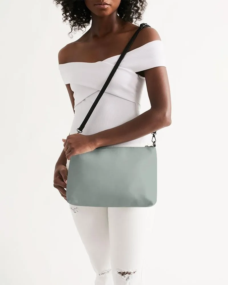 Shaded Pale Green Gray Zip Pouch | C10M0Y10K30