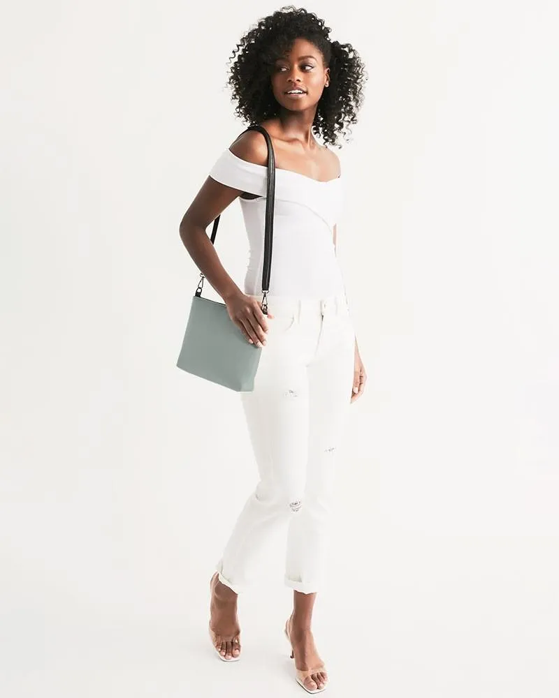 Shaded Pale Green Gray Zip Pouch | C10M0Y10K30