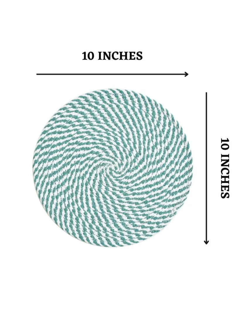 Sophisticated Cotton Table Mats Adding Grace to Every Meal | Set of 2