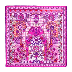 Tauromerion Pink Silk Twill Scarf and Ring