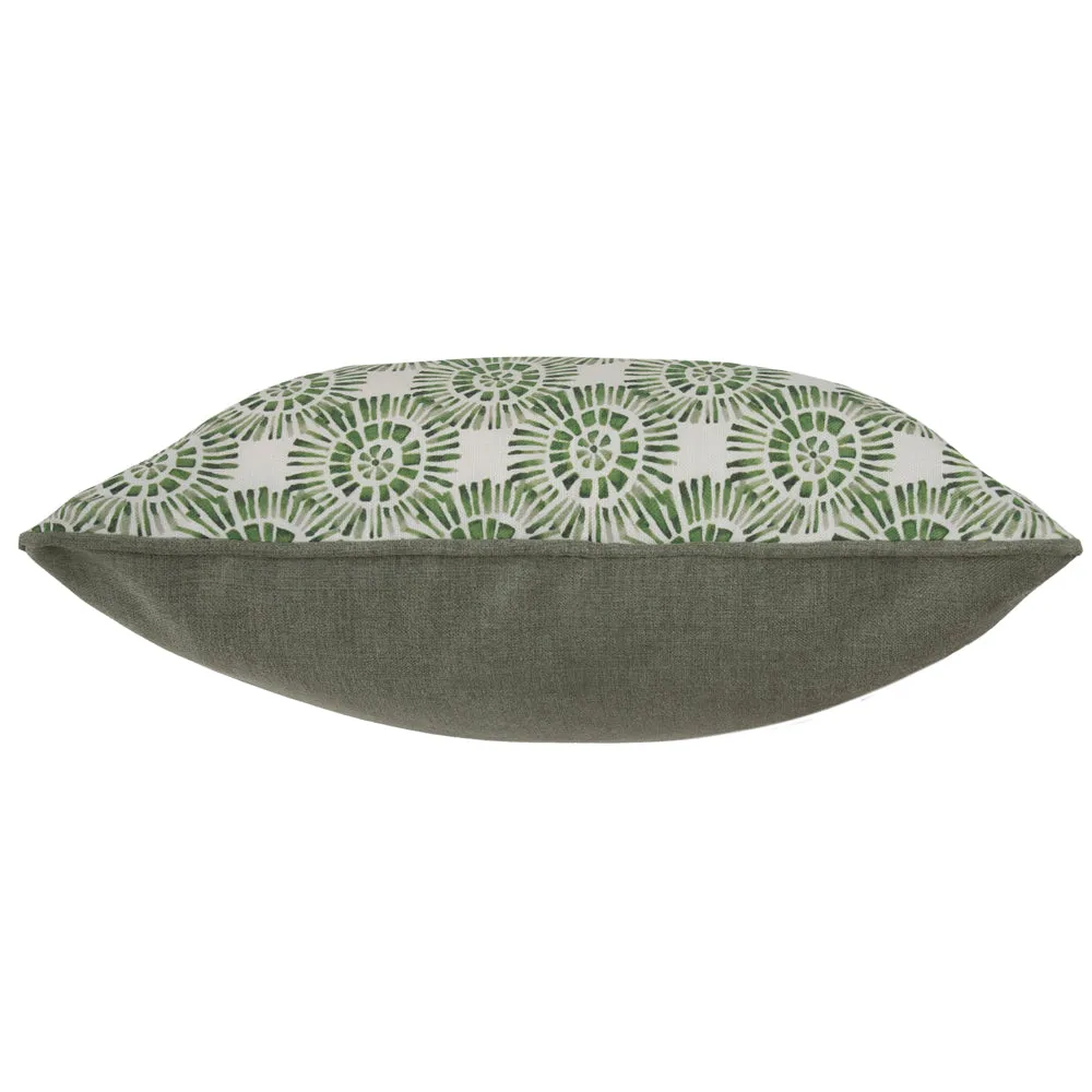 Vali Printed Piped Cushion Sage