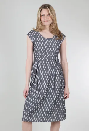 Vintage-Inspired Ikat Dress, Blue