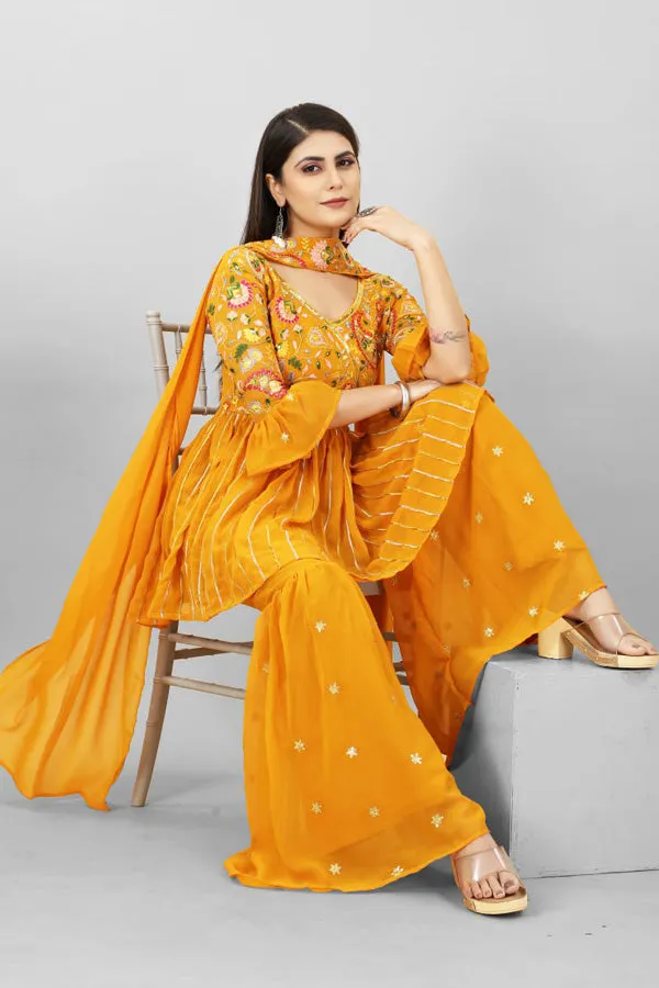 Wedding Special Yellow Dress Design For Haldi Ceremony