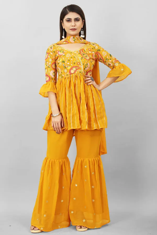 Wedding Special Yellow Dress Design For Haldi Ceremony