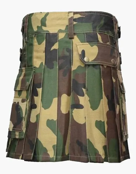 Woodland Camo Utility Short Kilt for Women